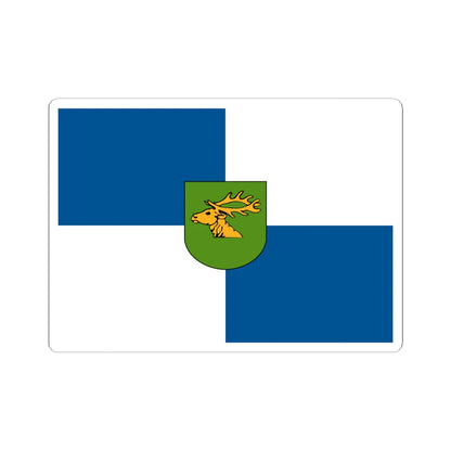 POL powiat gizycki flag (Poland) STICKER Vinyl Kiss-Cut Decal 6 Inch White - The Sticker Space