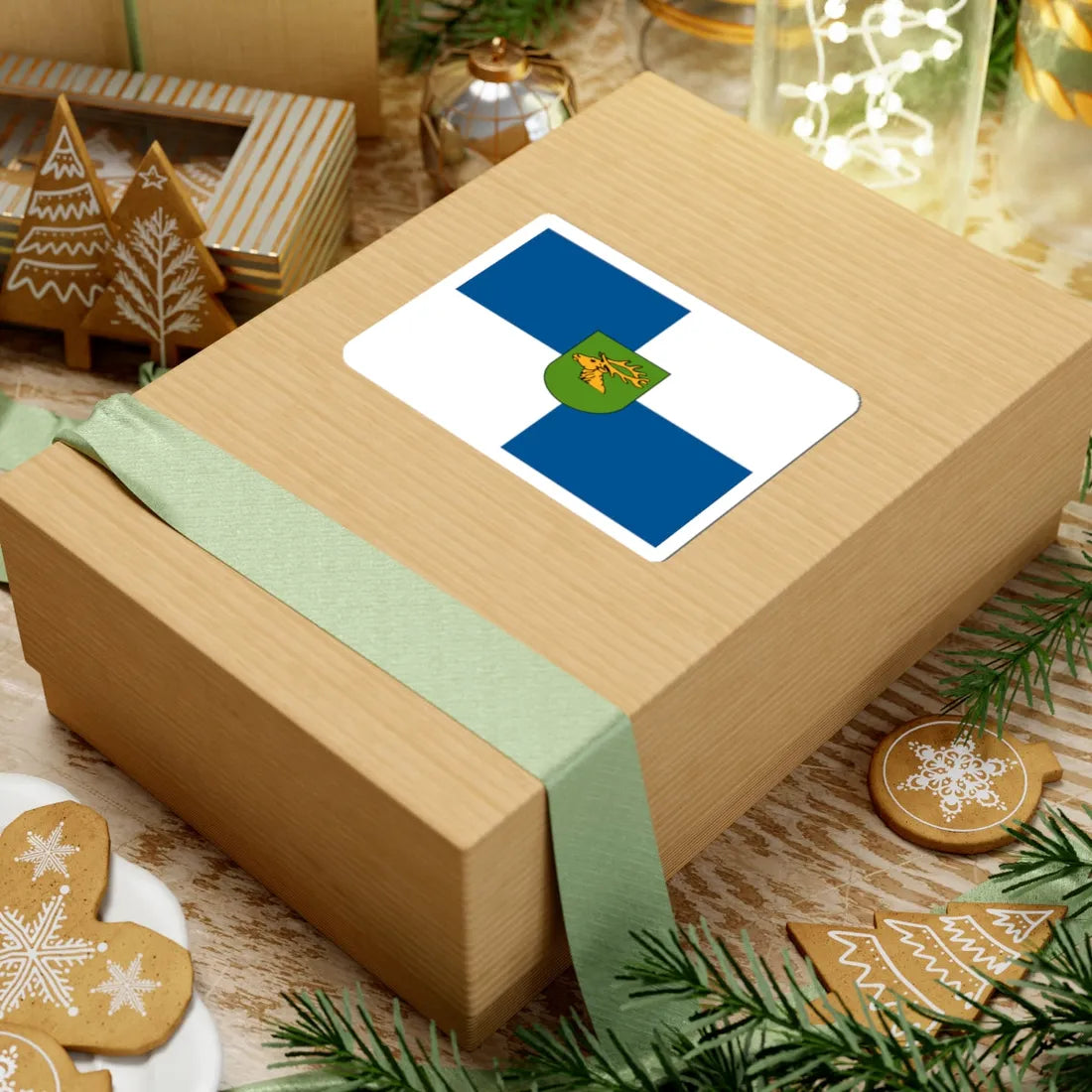 POL powiat gizycki flag (Poland) STICKER Vinyl Kiss-Cut Decal - The Sticker Space