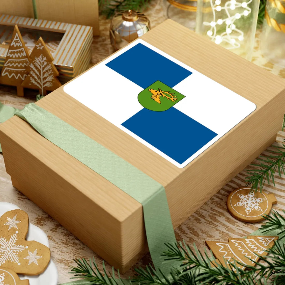 POL powiat gizycki flag (Poland) STICKER Vinyl Kiss-Cut Decal - The Sticker Space