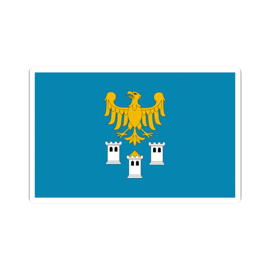 POL powiat gliwicki flag (Poland) STICKER Vinyl Kiss-Cut Decal 2 Inch White - The Sticker Space