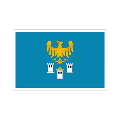 POL powiat gliwicki flag (Poland) STICKER Vinyl Kiss-Cut Decal 3 Inch White - The Sticker Space