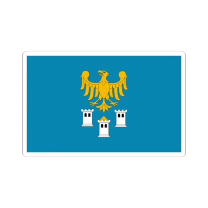 POL powiat gliwicki flag (Poland) STICKER Vinyl Kiss-Cut Decal 4 Inch White - The Sticker Space