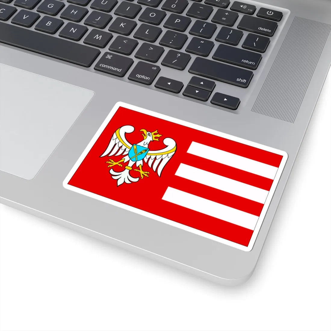 POL powiat gnieznienski flag (Poland) STICKER Vinyl Kiss-Cut Decal - The Sticker Space