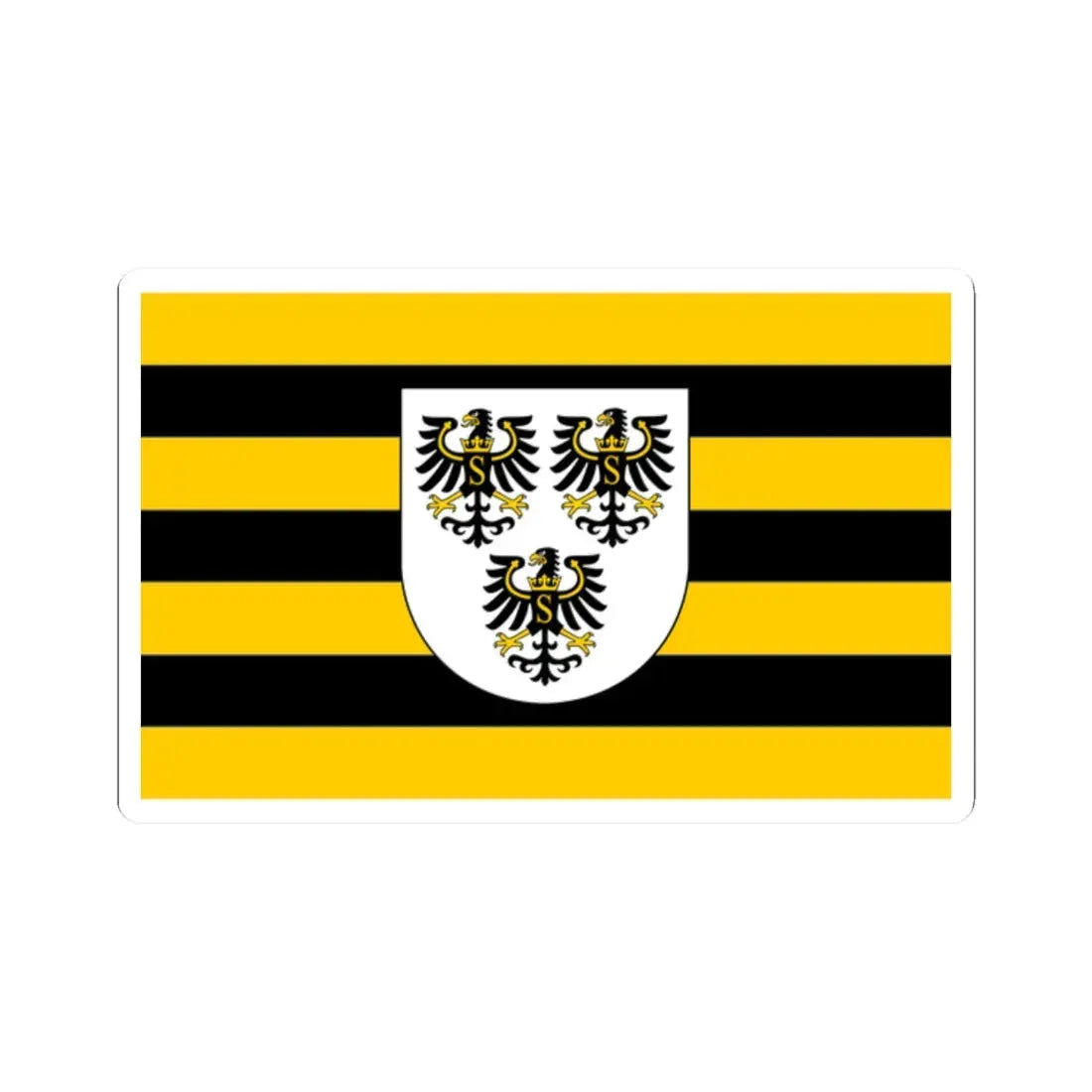 POL powiat gołdapski flag (Poland) STICKER Vinyl Kiss-Cut Decal 2 Inch White - The Sticker Space