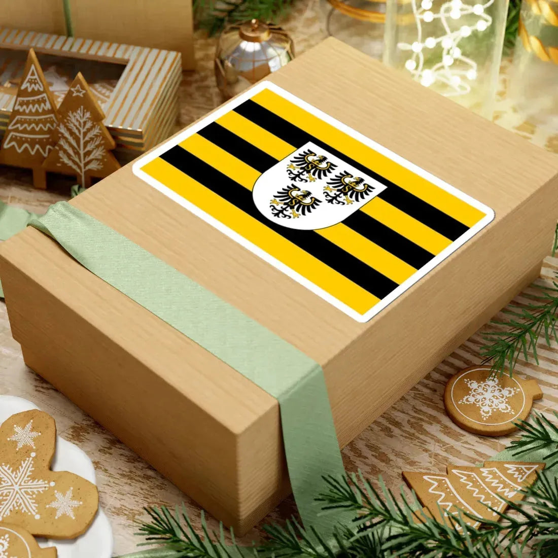 POL powiat gołdapski flag (Poland) STICKER Vinyl Kiss-Cut Decal - The Sticker Space