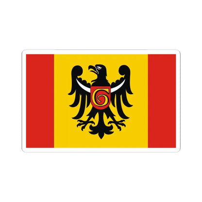 POL powiat głogowski flag (Poland) STICKER Vinyl Kiss-Cut Decal 3 Inch White - The Sticker Space