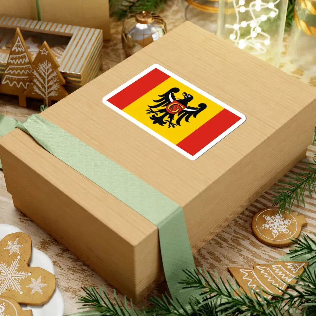 POL powiat głogowski flag (Poland) STICKER Vinyl Kiss-Cut Decal - The Sticker Space