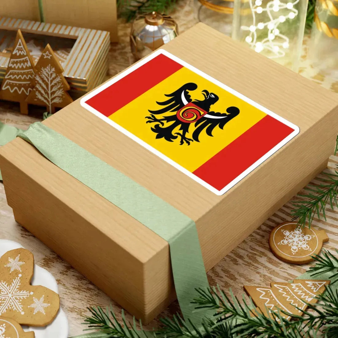 POL powiat głogowski flag (Poland) STICKER Vinyl Kiss-Cut Decal - The Sticker Space