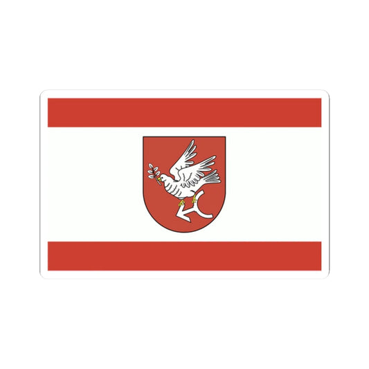 POL powiat golubsko-dobrzynski flag (Poland) STICKER Vinyl Kiss-Cut Decal 2 Inch White - The Sticker Space