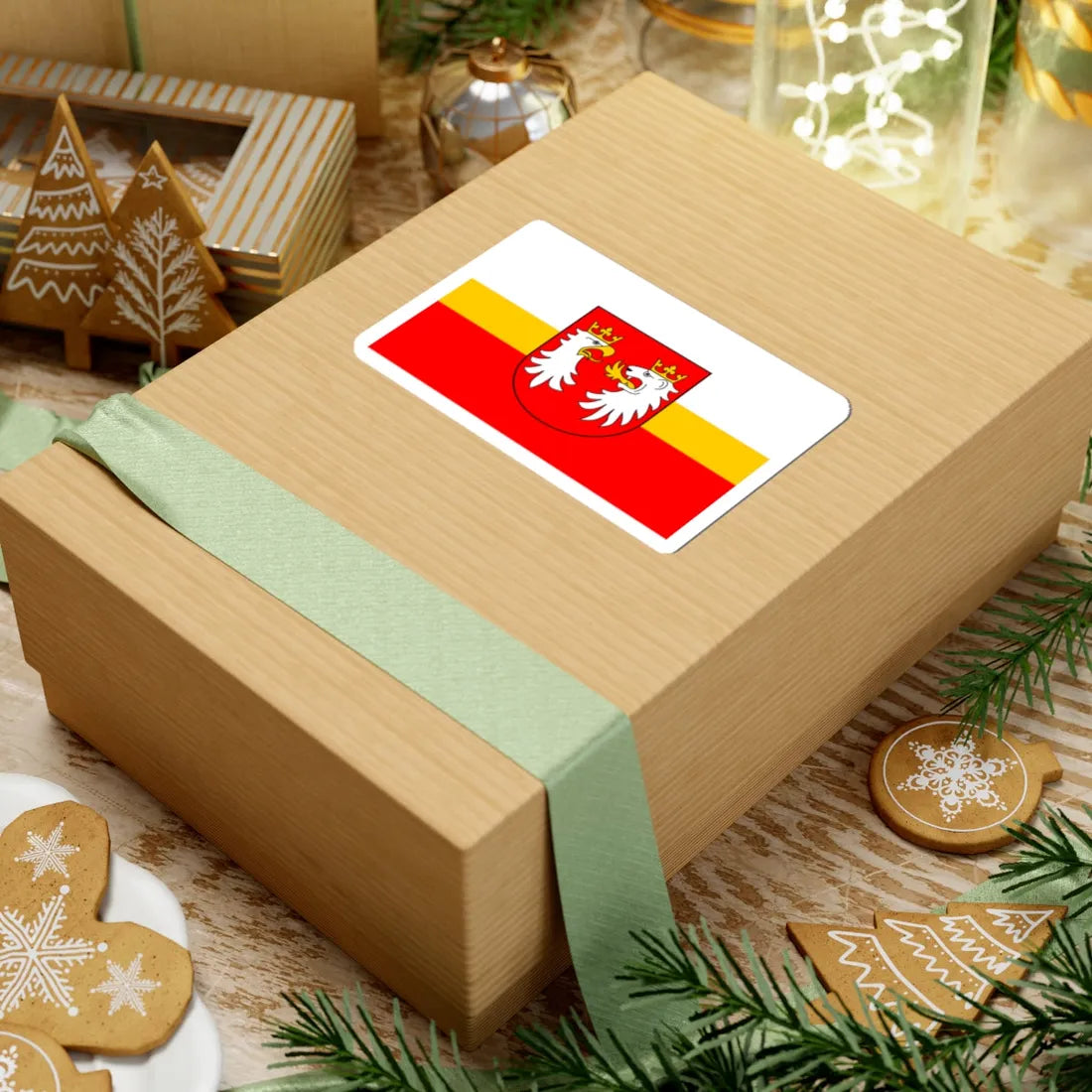 POL powiat gorlicki flag (Poland) STICKER Vinyl Kiss-Cut Decal - The Sticker Space