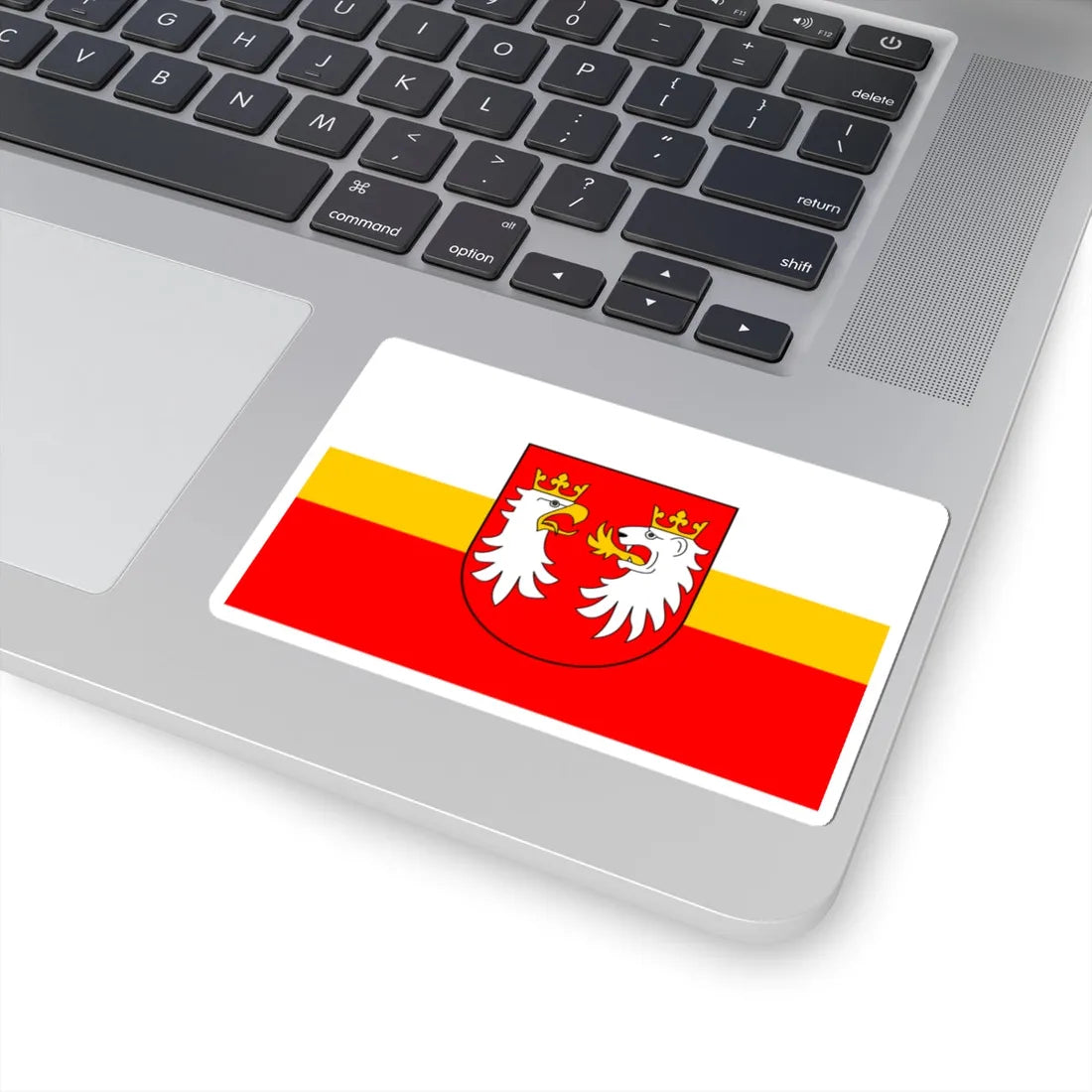 POL powiat gorlicki flag (Poland) STICKER Vinyl Kiss-Cut Decal - The Sticker Space