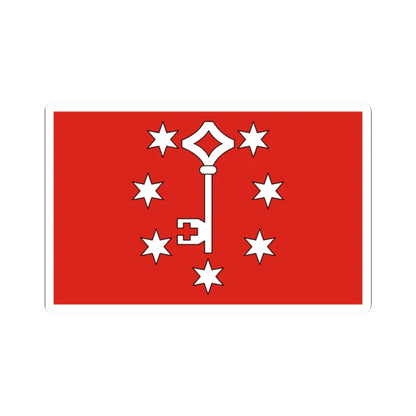 POL powiat gorzowski flag (Poland) STICKER Vinyl Kiss-Cut Decal 2 Inch White - The Sticker Space