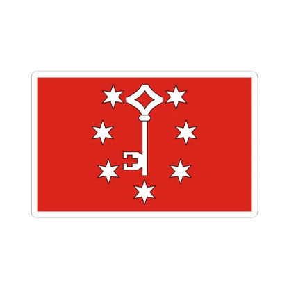 POL powiat gorzowski flag (Poland) STICKER Vinyl Kiss-Cut Decal 3 Inch White - The Sticker Space