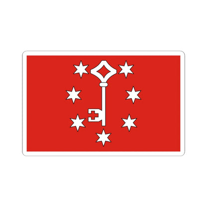 POL powiat gorzowski flag (Poland) STICKER Vinyl Kiss-Cut Decal 6 Inch White - The Sticker Space