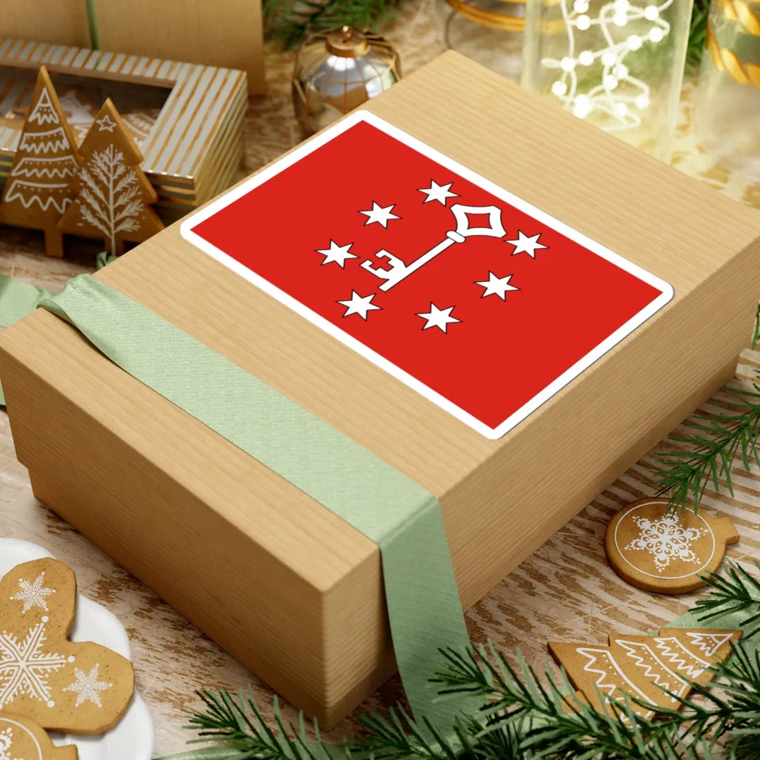 POL powiat gorzowski flag (Poland) STICKER Vinyl Kiss-Cut Decal - The Sticker Space