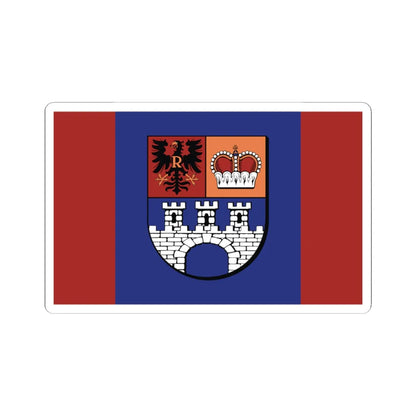 POL powiat gostyninski flag (Poland) STICKER Vinyl Kiss-Cut Decal 3 Inch White - The Sticker Space