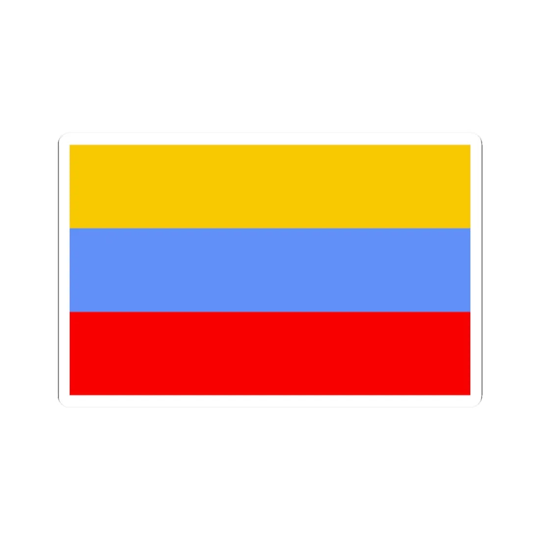 POL powiat gostynski flag (Poland) STICKER Vinyl Kiss-Cut Decal 2 Inch White - The Sticker Space