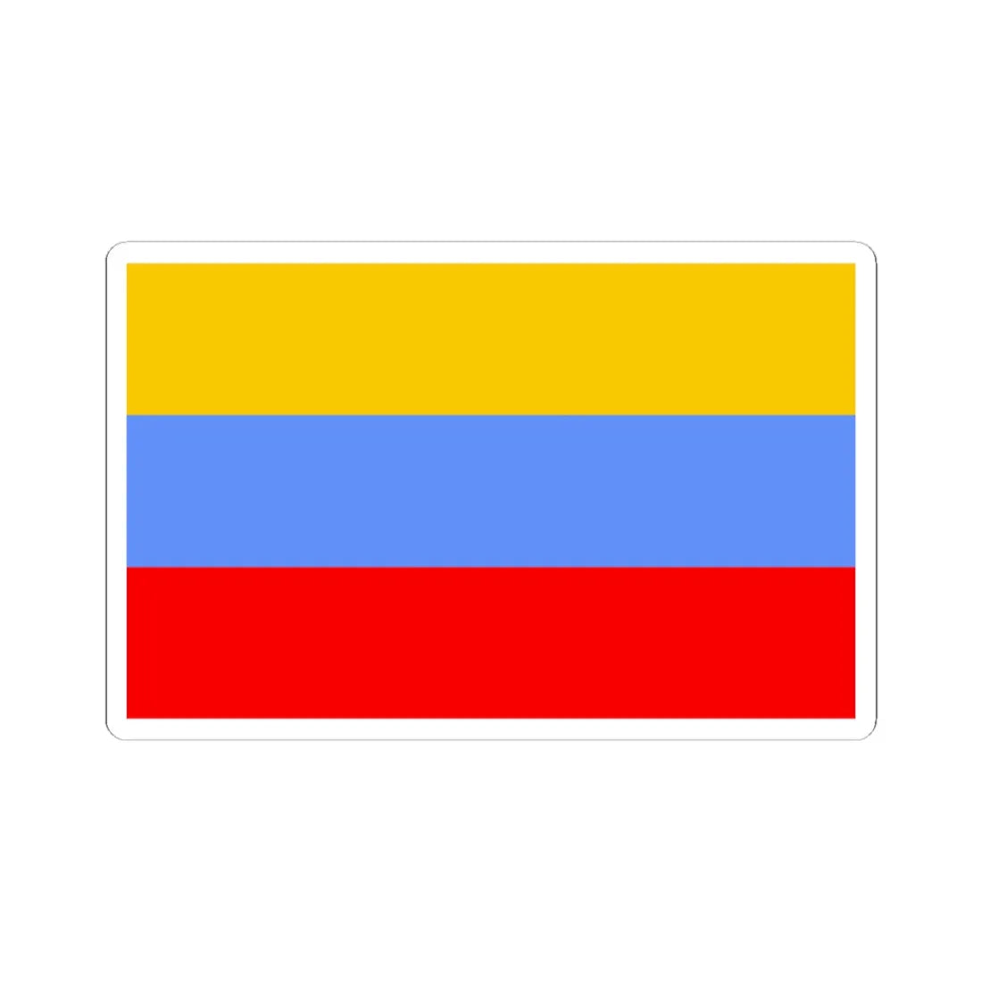 POL powiat gostynski flag (Poland) STICKER Vinyl Kiss-Cut Decal 3 Inch White - The Sticker Space