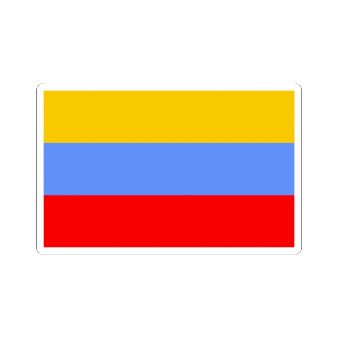 POL powiat gostynski flag (Poland) STICKER Vinyl Kiss-Cut Decal 4 Inch White - The Sticker Space