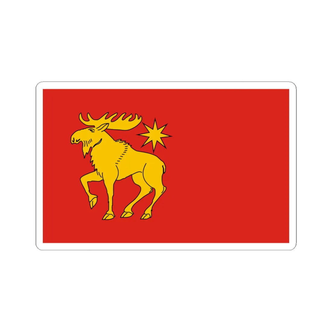 POL powiat grajewski flag (Poland) STICKER Vinyl Kiss-Cut Decal 6 Inch White - The Sticker Space