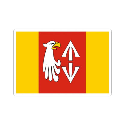 POL powiat grodziski mazowieckie flag (Poland) STICKER Vinyl Kiss-Cut Decal 3 Inch White - The Sticker Space