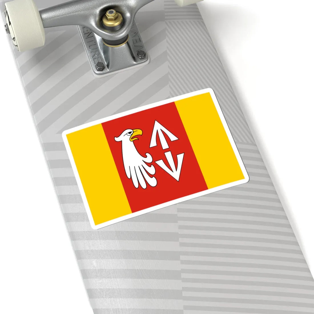 POL powiat grodziski mazowieckie flag (Poland) STICKER Vinyl Kiss-Cut Decal - The Sticker Space