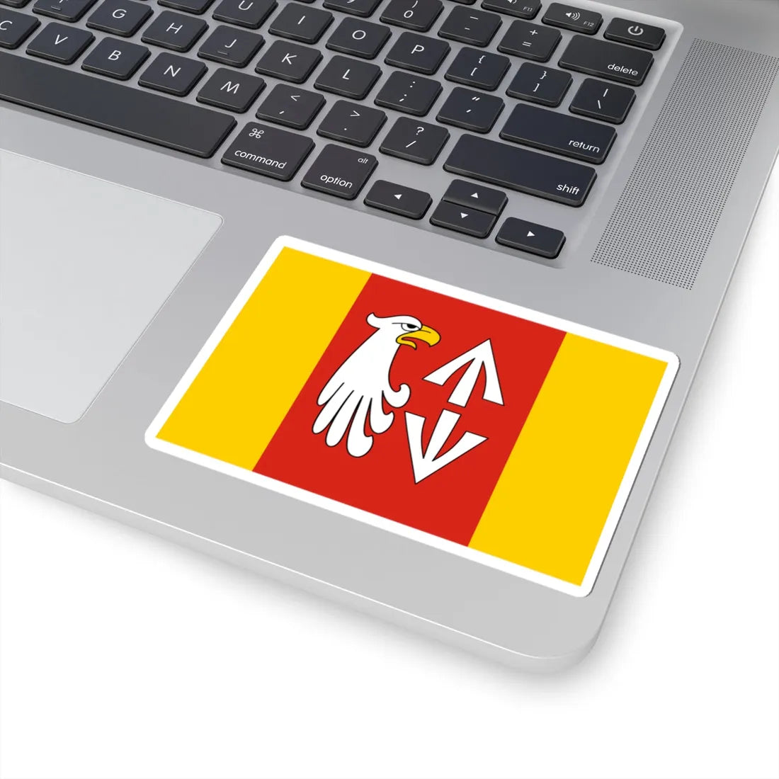 POL powiat grodziski mazowieckie flag (Poland) STICKER Vinyl Kiss-Cut Decal - The Sticker Space