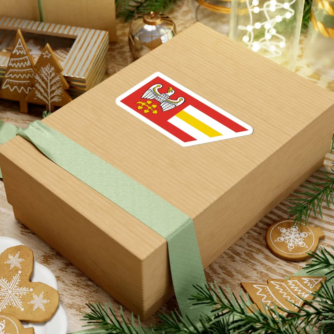 POL powiat grodziski wielkopolski flag (Poland) STICKER Vinyl Kiss-Cut Decal - The Sticker Space