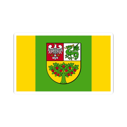 POL powiat grojecki flag (Poland) STICKER Vinyl Kiss-Cut Decal 2 Inch White - The Sticker Space
