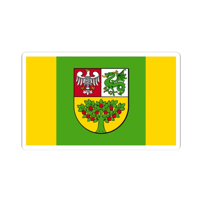 POL powiat grojecki flag (Poland) STICKER Vinyl Kiss-Cut Decal 3 Inch White - The Sticker Space