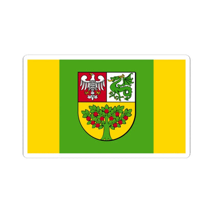 POL powiat grojecki flag (Poland) STICKER Vinyl Kiss-Cut Decal 6 Inch White - The Sticker Space
