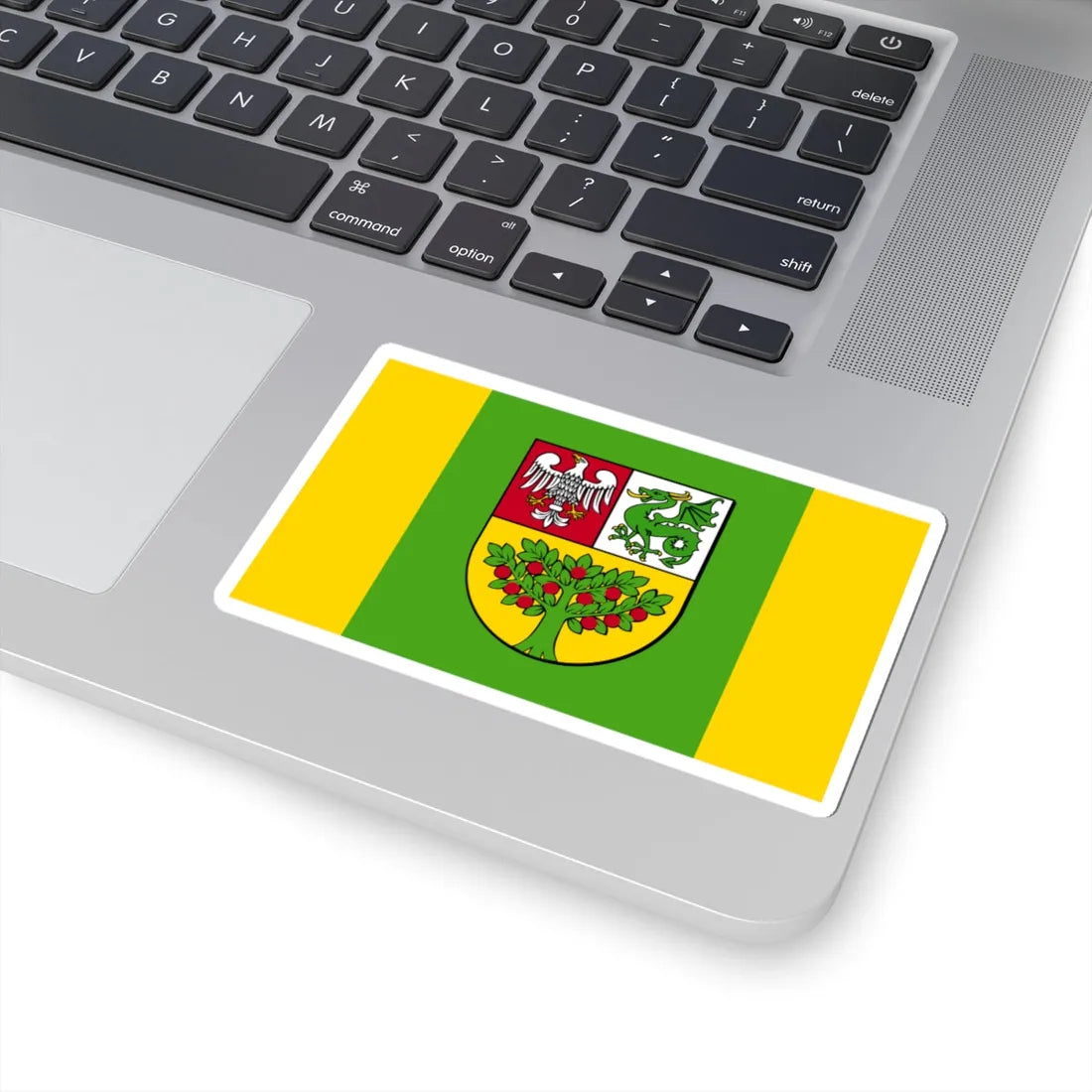 POL powiat grojecki flag (Poland) STICKER Vinyl Kiss-Cut Decal - The Sticker Space