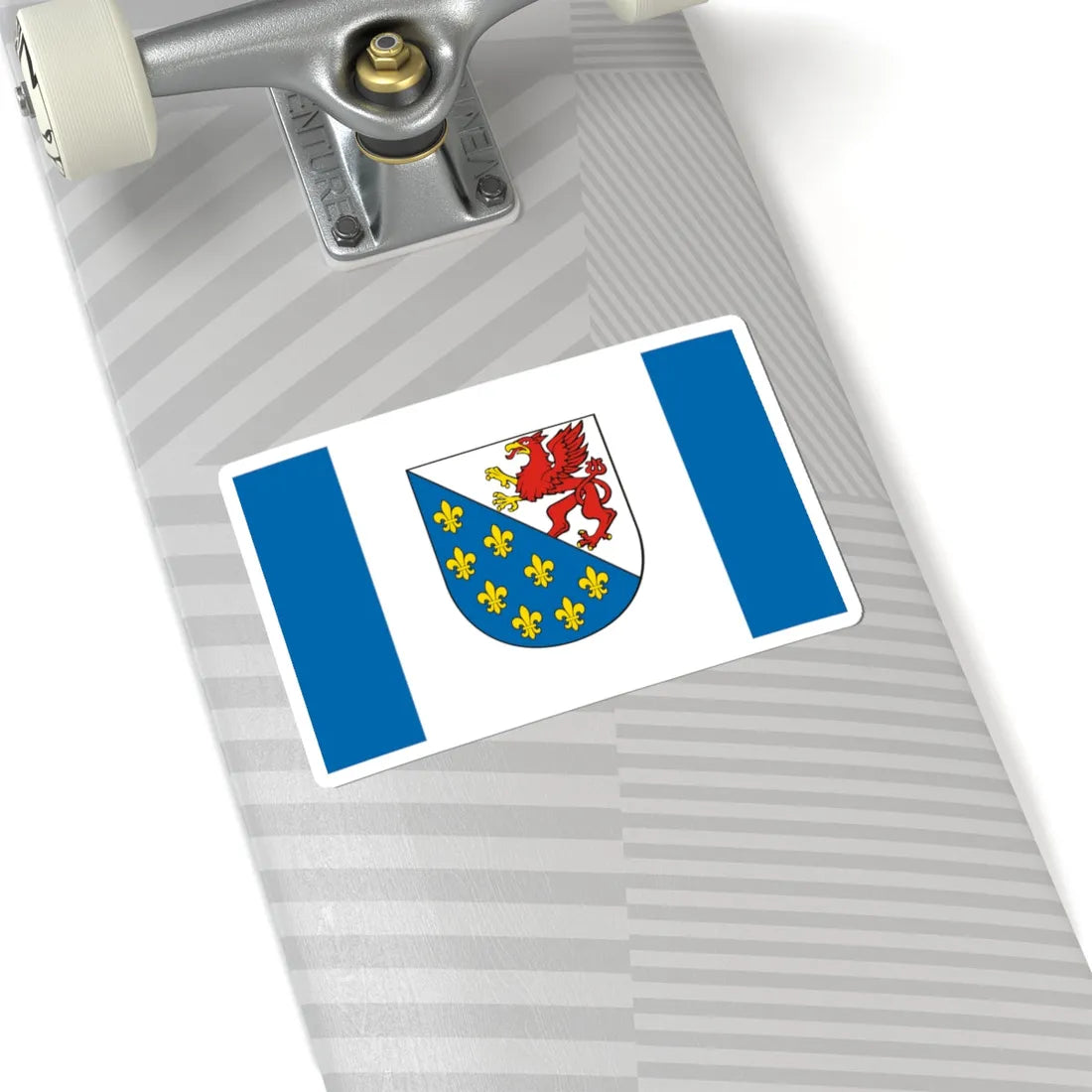 POL powiat gryficki flag (Poland) STICKER Vinyl Kiss-Cut Decal - The Sticker Space