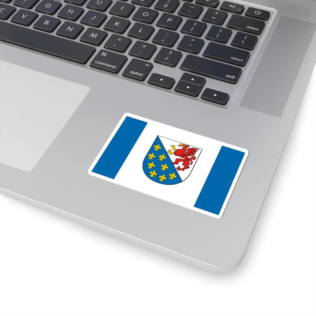 POL powiat gryficki flag (Poland) STICKER Vinyl Kiss-Cut Decal - The Sticker Space