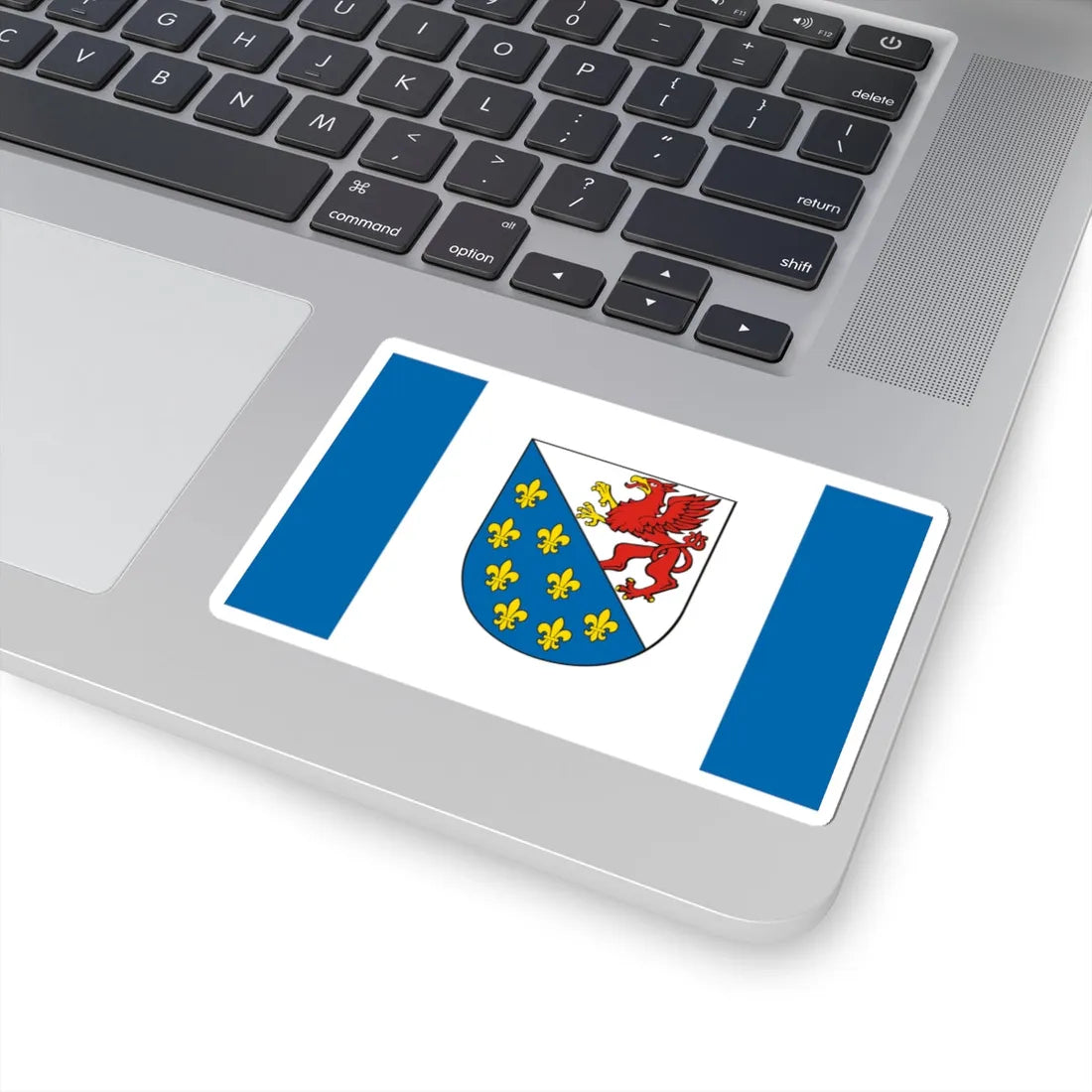 POL powiat gryficki flag (Poland) STICKER Vinyl Kiss-Cut Decal - The Sticker Space