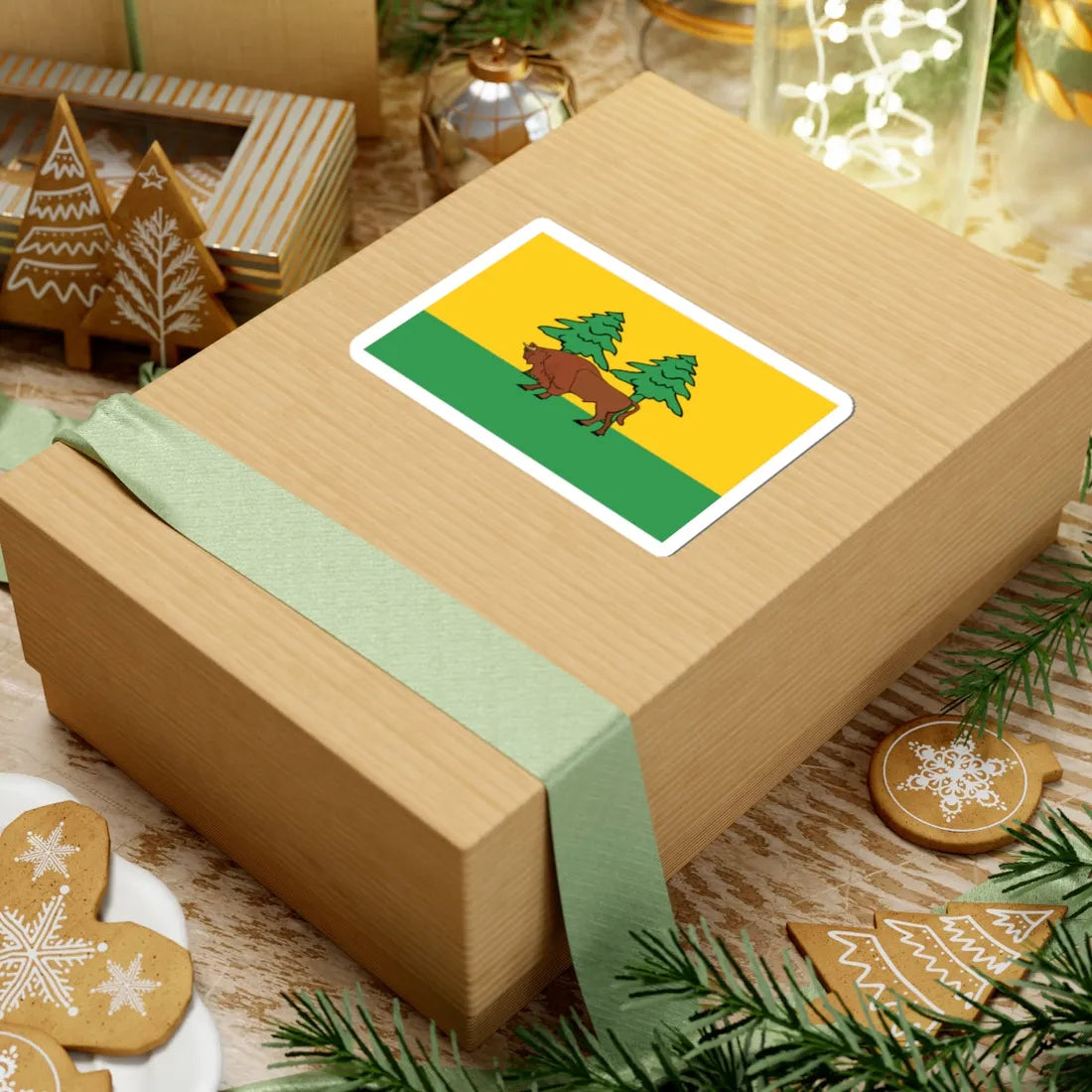 POL powiat hajnowski flag (Poland) STICKER Vinyl Kiss-Cut Decal - The Sticker Space