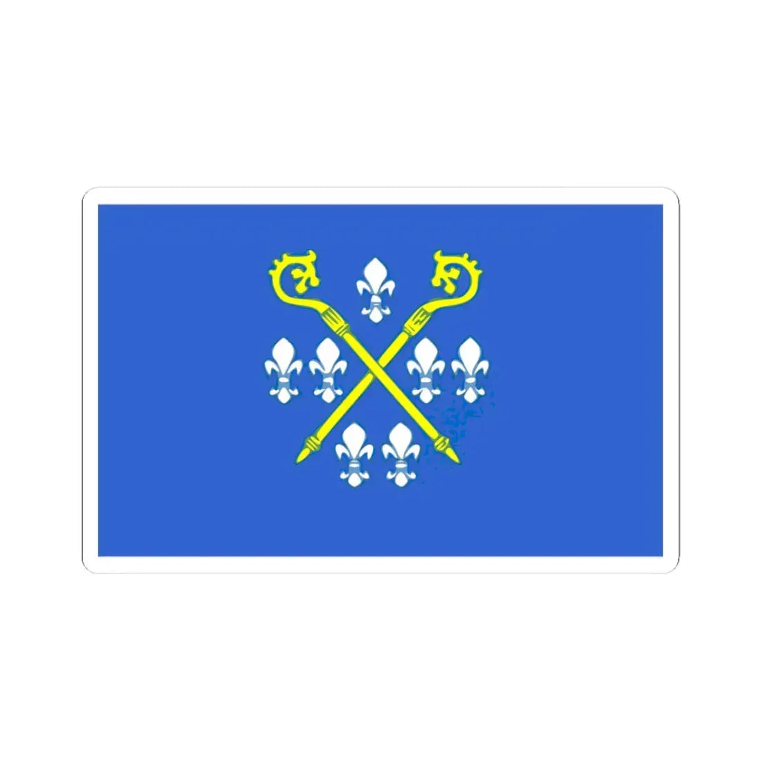 POL powiat iławski flag (Poland) STICKER Vinyl Kiss-Cut Decal 3 Inch White - The Sticker Space