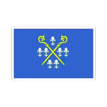 POL powiat iławski flag (Poland) STICKER Vinyl Kiss-Cut Decal 3 Inch White - The Sticker Space