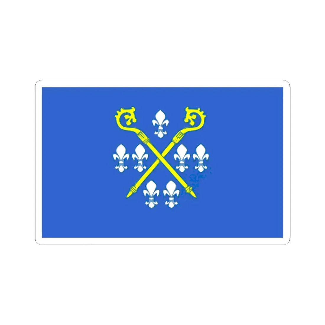 POL powiat iławski flag (Poland) STICKER Vinyl Kiss-Cut Decal 6 Inch White - The Sticker Space