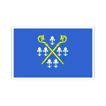 POL powiat iławski flag (Poland) STICKER Vinyl Kiss-Cut Decal 6 Inch White - The Sticker Space