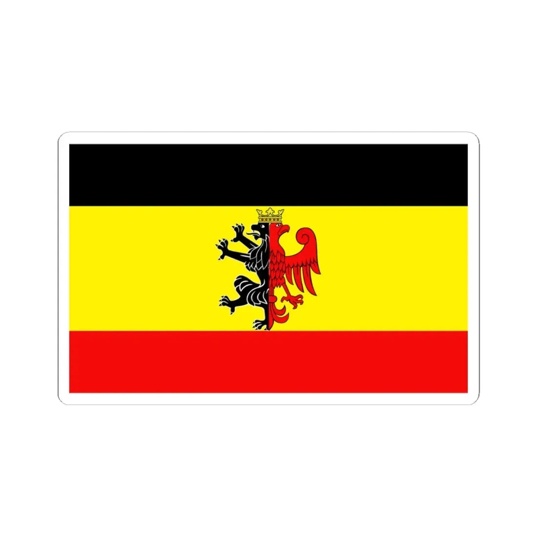 POL powiat inowrocławski flag (Poland) STICKER Vinyl Kiss-Cut Decal 4 Inch White - The Sticker Space