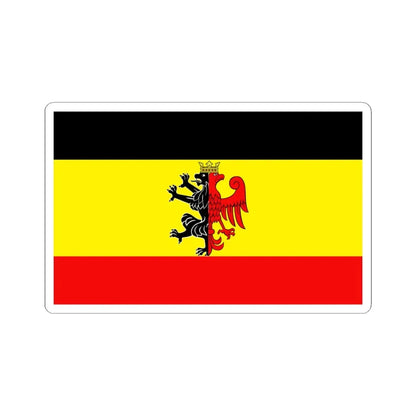 POL powiat inowrocławski flag (Poland) STICKER Vinyl Kiss-Cut Decal 6 Inch White - The Sticker Space