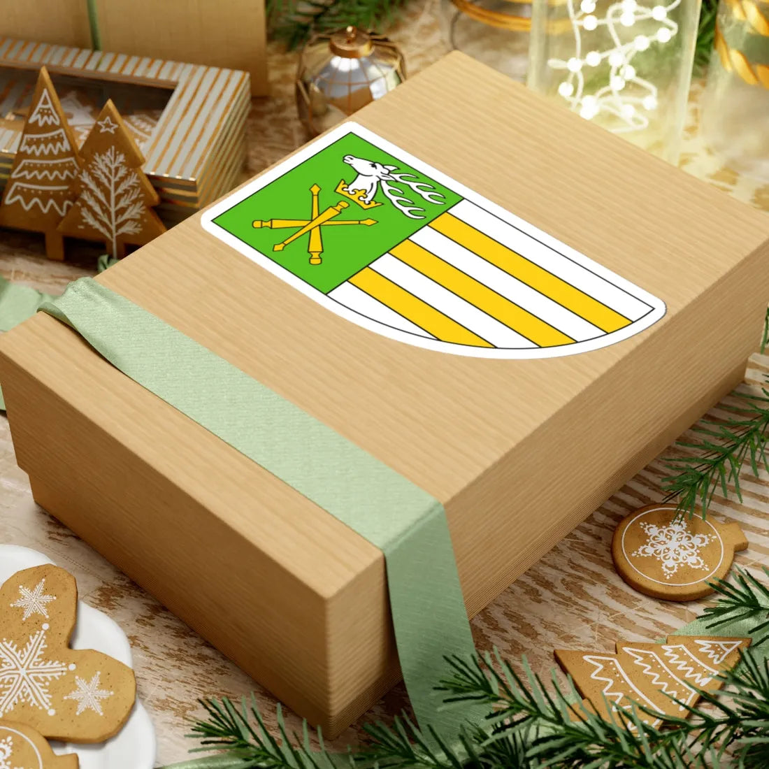 POL powiat janowski flag (Poland) STICKER Vinyl Kiss-Cut Decal - The Sticker Space