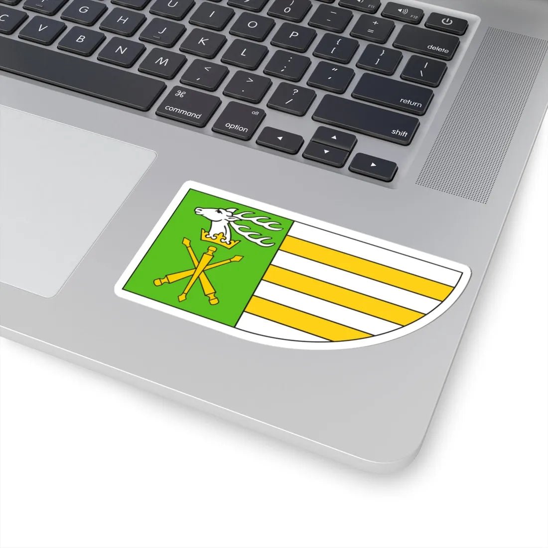 POL powiat janowski flag (Poland) STICKER Vinyl Kiss-Cut Decal - The Sticker Space