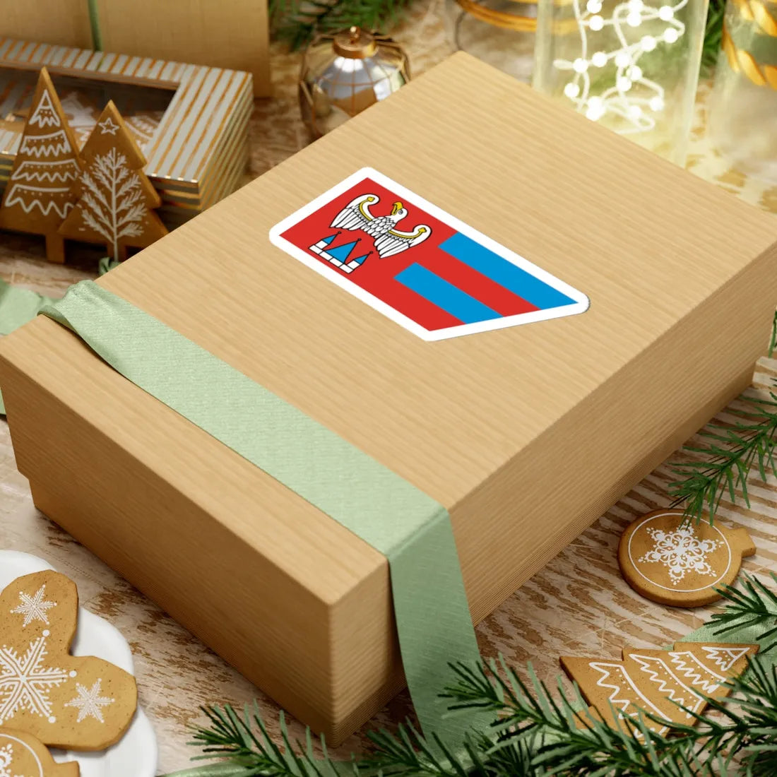 POL powiat jarocinski flag (Poland) STICKER Vinyl Kiss-Cut Decal - The Sticker Space