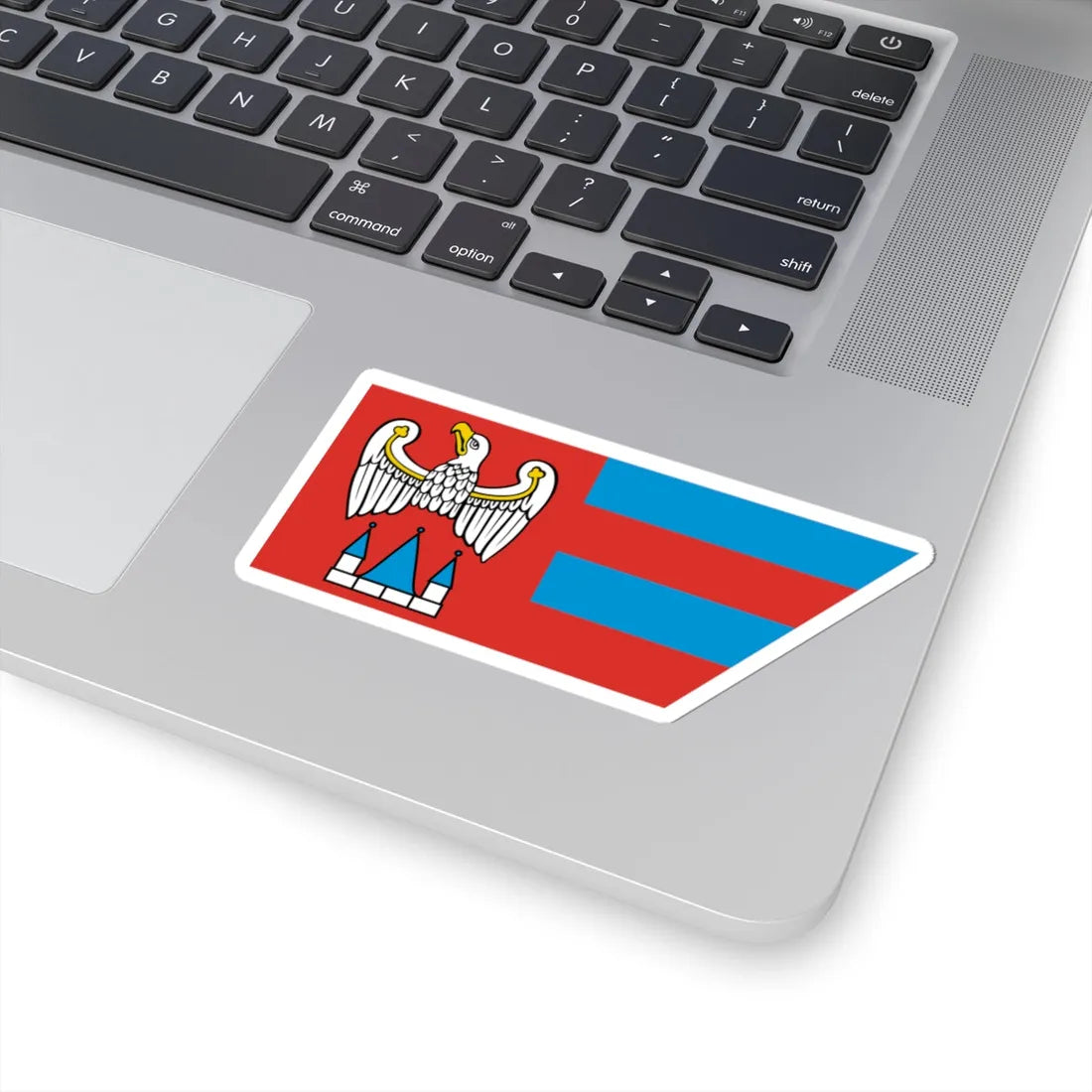 POL powiat jarocinski flag (Poland) STICKER Vinyl Kiss-Cut Decal - The Sticker Space