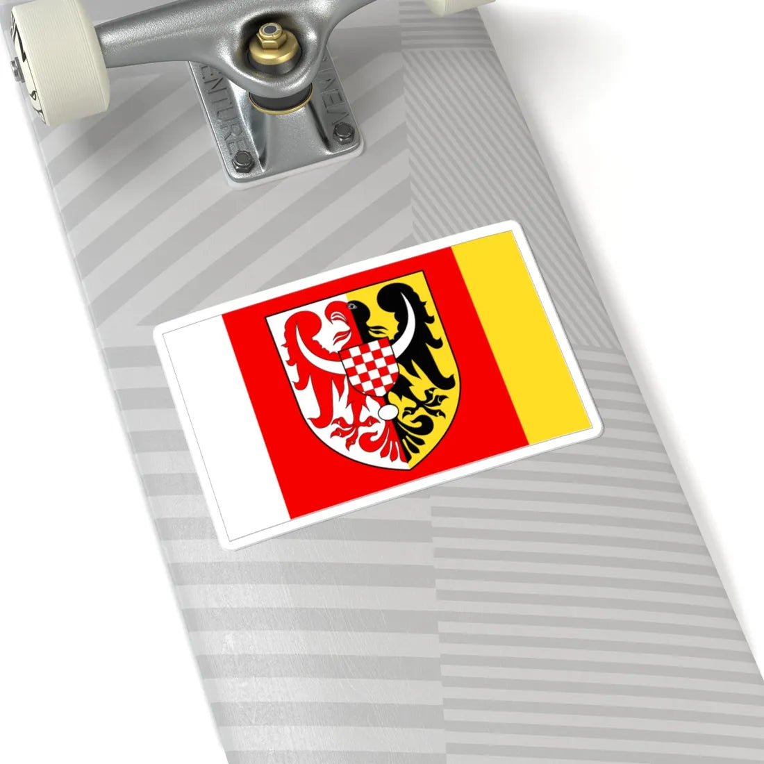 POL powiat jaworski flag alt (Poland) STICKER Vinyl Kiss-Cut Decal - The Sticker Space