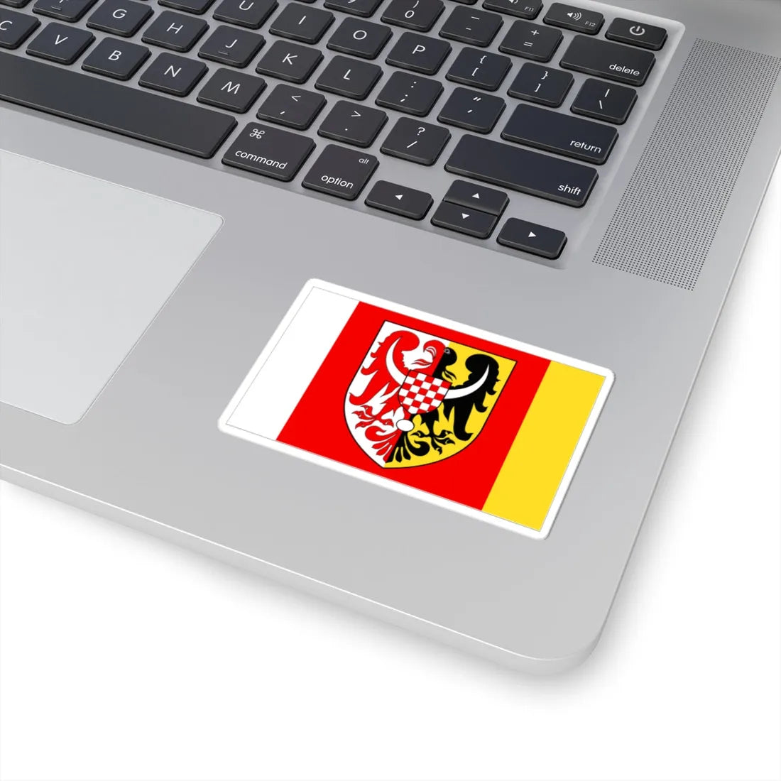 POL powiat jaworski flag alt (Poland) STICKER Vinyl Kiss-Cut Decal - The Sticker Space