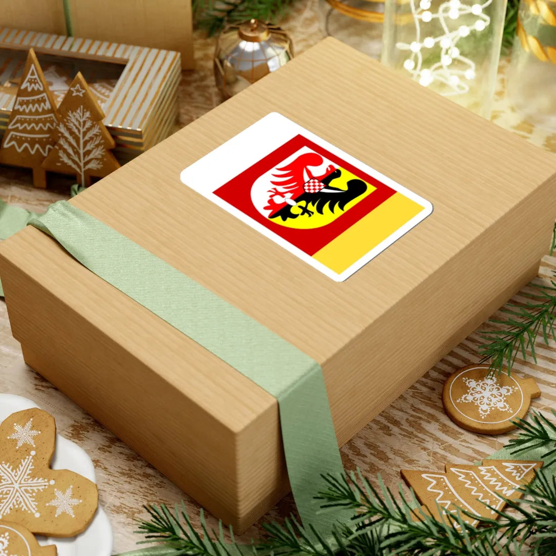 POL powiat jaworski flag (Poland) STICKER Vinyl Kiss-Cut Decal - The Sticker Space