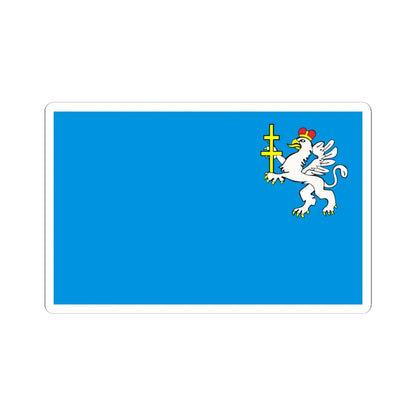 POL powiat jedrzejowski flag (Poland) STICKER Vinyl Kiss-Cut Decal 4 Inch White - The Sticker Space